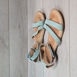 Born Women Ankle Leather Sandals Flats slide shoes sz 10M